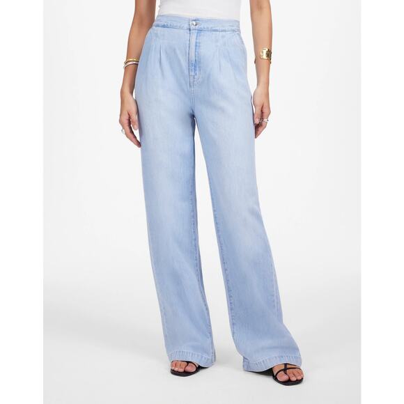 NWT Madewell The Petite Harlow Wide-Leg Denim Trouser in Noll Wash Size 24 - Picture 3 of 9